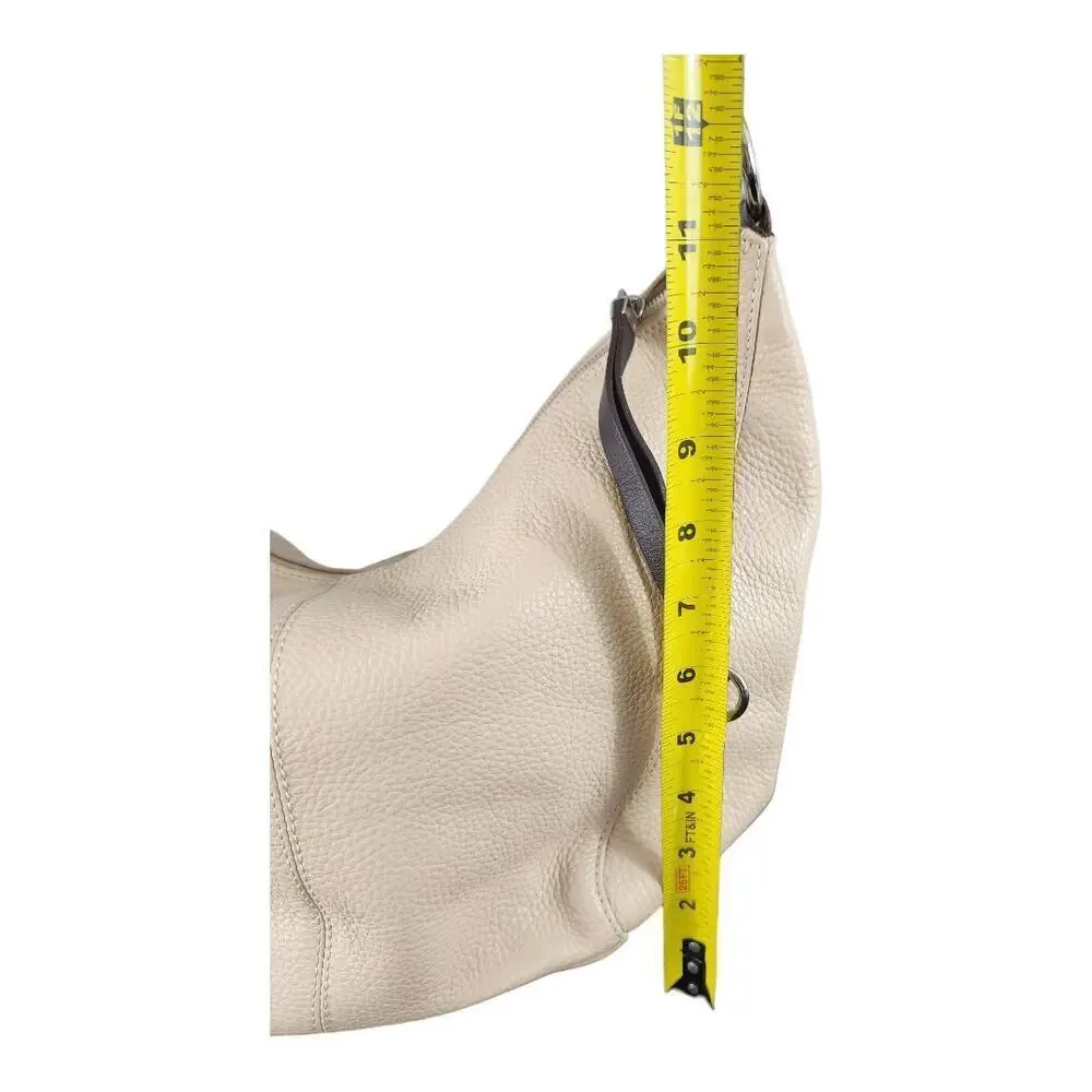 PuntoTres Genuine leather‎ hobo shoulder bag white black made in Spain purse